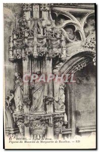 Postcard Old Brou Church Bourg Figures of the Mausoleum of Margaret of Bourbon