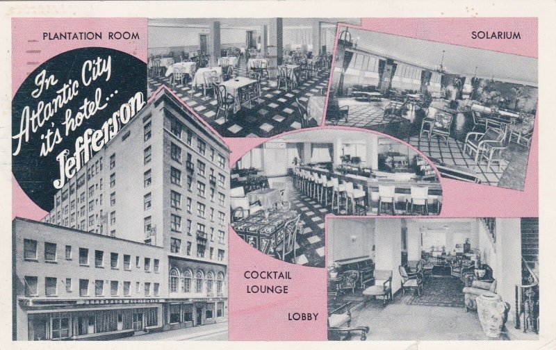 New Jersey Atlantic City Hotel Jefferson Multi View 1961  sk4871