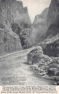 Royal Gorge Colorado Denver Rio Grande Railroad Vintage Postcard AA30243