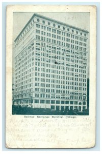 1906 Railway Exchange Building, Chicago Illinois IL Antique Postcard  