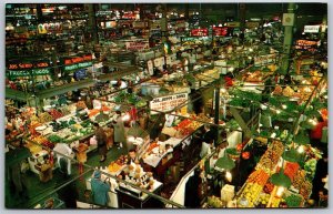 Vtg Baltimore Maryland MD Lexington Market Eutaw Streets Chrome View Postcard