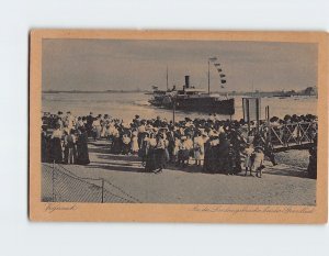 Postcard At the Jetty at Strandlust Vegesack Germany