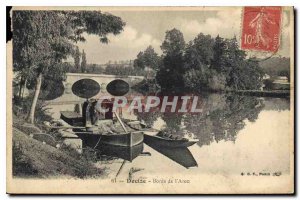 Postcard Old Decize Banks of the boat Aron