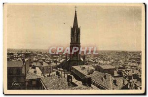 Old Postcard Panorama Montpellier to Saint Anne Church