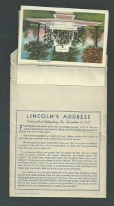 Ca 1950 Gettysburg 18 Page Picture Foldout W/Data 6 X 4