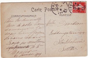 Vintage French Postcard - Pont de l'Hôpital and Chaîne des Alpes, Gren...