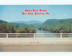 Pre-1980 BLUE RIDGE PARKWAY AT 64 MILE MARKER Newport News Virginia VA d4616