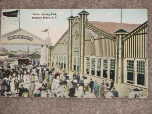 Roller Skating Rink, Brighton Beach, NY, used Vintage Card