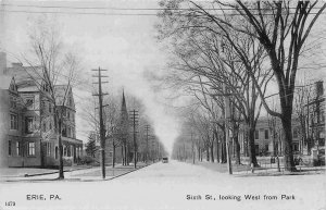 Sixth Street Erie Pennsylvania 1905c postcard