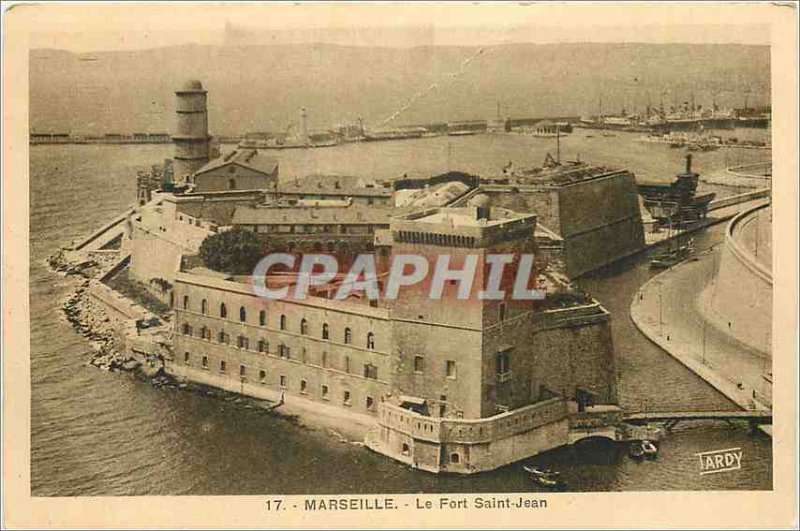 Postcard Old Marseille Fort St John