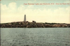 Cape Roseway Lighthouse Near Shelburne Nova Scotia c1910 Postcard