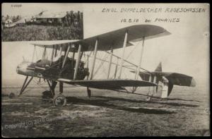 Germany WWI Crash Downed English Airplane Fournes France 1916 RPPC 65309