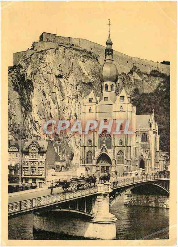 Modern Postcard Dinant Citadel Bridge and Church