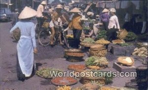 Market Saigon Vietnam, Viet Nam Writing on back 