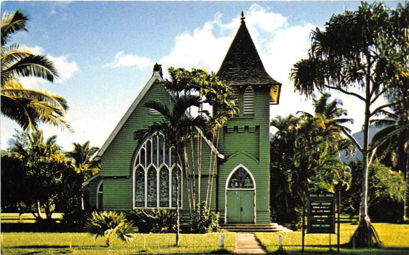 Hanalei Kauai hawaii 1960s Postcard Waioli Hui'ia Church