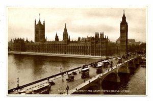 UK - England, London. Houses of Parliament & Westminster Bridge