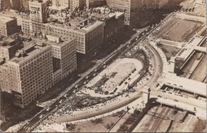 RPPC Postcard Aerial View Michigan Avenue Congress Street Chicago IL