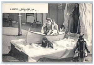 1925 Char:Fee Des Mers Nantes-Mi-Careme France Vintage Posted Postcard