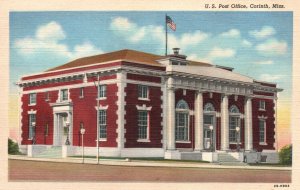 Corinth MS-Mississippi, Historic U.S. Post Office Brick Facade, Vintage Postcard