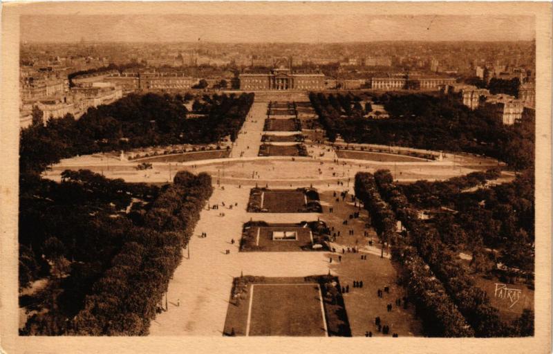 CPA PARIS 7e-Jardin du Champ de Mars et École Militaire (327527)