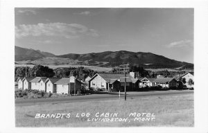 J33/ Livingston Montana RPPC Postcard c1940s Brandt's Log Cabin Tourist 209