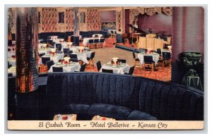 El Casbah Room Rhumba Lessons Hotel Bellerive Kansas City MO Linen Postcard M20
