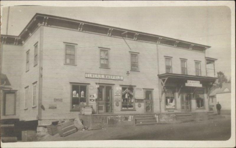 New Paris OH (Written oN Back) Elmer Maxfield Store c1910 real Photo Postcard