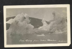 RPPC JUNEAU ALASKA TAKU GLACIER ICE BERG VINTAGE REAL PHOTO POSTCARD