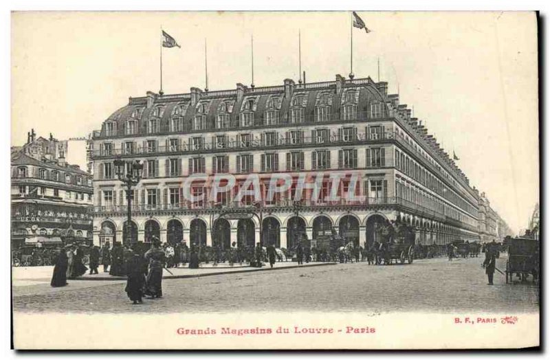 Old Postcard Department Stores Du Louvre Paris