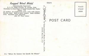 St. George Utah 1940s Postcard Rugged West Motel 