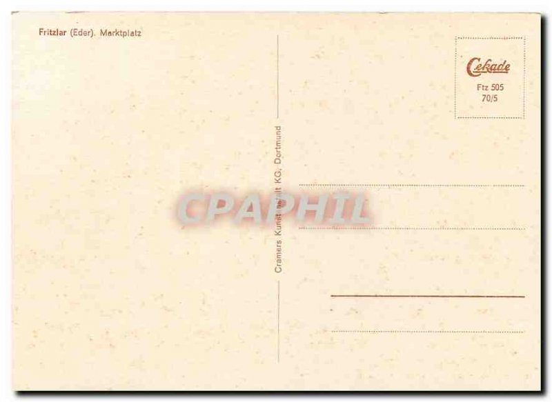 Modern Postcard Fritzlar (Eder) Marktplatz