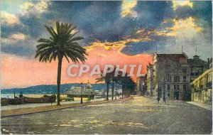 Postcard Old Nice Sunset US Quai