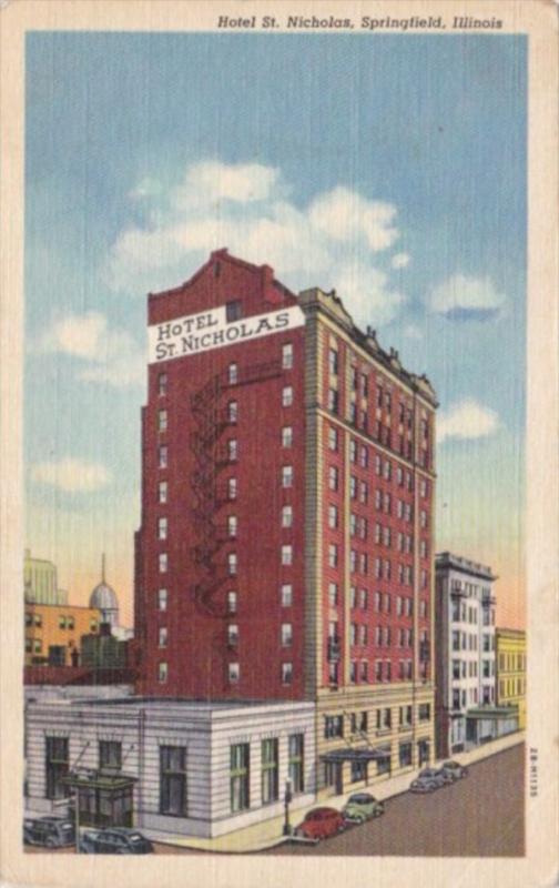 Illinois Springfield Hotel St Nicholas 1954 Curteich