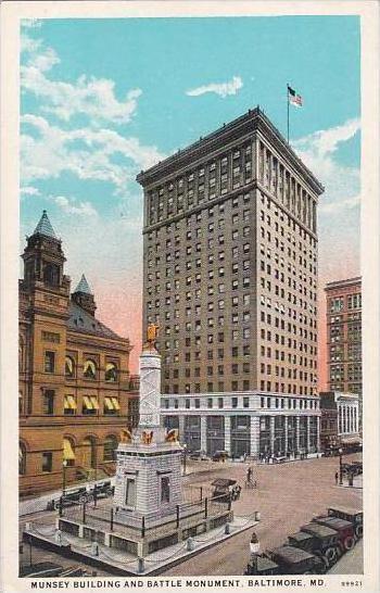 Maryland Baltimore Munsey Building And Battle Monument