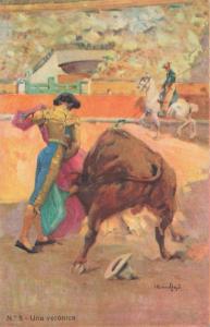 Bullfighting in Spain - Una veronica - Artist Signed - DB