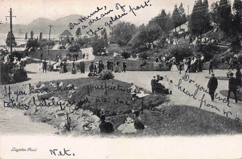 Kingston Point, Kingston, New York., very early postcard, used in 1904