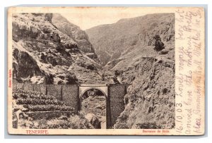 Barranco de Ruiz Santa Cruz de Tenerife Spain 1903 UDB Postcard W8