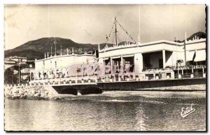 Menton Old Postcard The terraces of the casino at the seaside