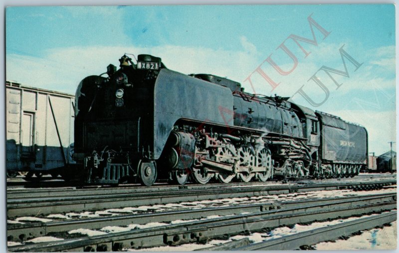 1956 Cheyenne WY Union Pacific 821 Train Locomotive Streamliner Doug Wornon A195