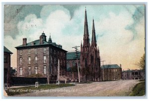 Charlottetown PEI Canada Postcard View of Great George Street 1907 Posted