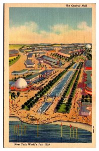 1938 The Central Mall, 1939 New Yorks World's Fair, New York City, NY Postcard