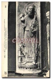 Old Postcard Cathedral of Chartres Portal Oeeidental Old Man of the Apocalypse