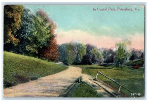 1911 In Central Park Petersburg Virginia VA, Dirt Road View Antique Postcard