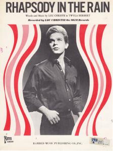 Lou Christie Rhapsody In The Rain Single 45 Piano Sheet Music