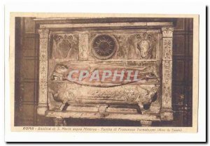 Italy Italia roma Old Postcard Basilica di S. Maria sopra Minerva Tomba di Fr...