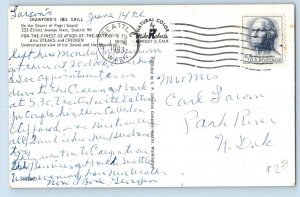 Seattle Washington WA Postcard Crawford's Sea Grill Elliott Avenue c1963 Vintage