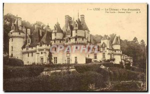 Old Postcard View of the castle Usse & # 39ensemble