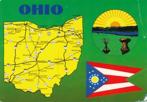 Map of Ohio - State Flag - The Buckeye State - pm 2003