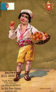 1880's Hicks Browning Mansfield, OH Brown's Hulled Graham Flour Trade Cards P139