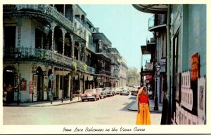 Louisiana New Orleans Iron Lace Balconies In The VIeux Carre